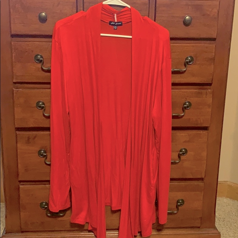 Red lightweight cardigan - size 2X